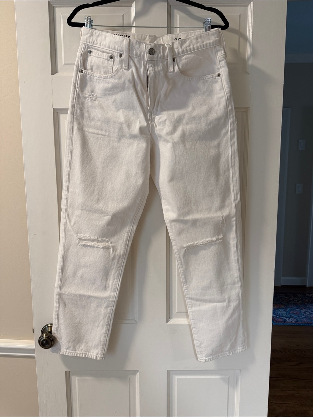 J. Crew White Slim Straight Jeans